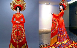 Lộ diện quốc phục nặng 30 kg của Huyền My trong Hoa hậu Hòa Bình thế giới 2017