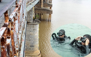 Người nhái của Bộ Tư lệnh Công binh sẽ lặn đỡ bom dưới chân cầu Long Biên