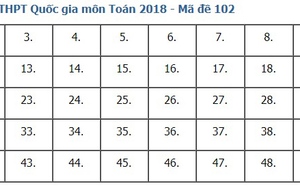 Giải đề thi toán 2018 mã đề 102