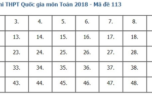 Giải đề thi toán 2018 mã đề 113