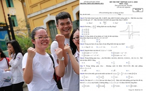 Chiều 25/6 thi môn Toán kỳ thi THPT quốc gia năm 2018
