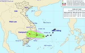Vùng áp thấp đi vào vùng biển Phú Yên đến Khánh Hòa gây mưa lớn