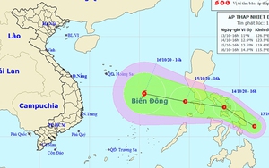 Áp thấp nhiệt đới đang có khả năng mạnh lên thành bão số 8 chồng bão số 7