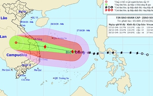 Bão số 9 mạnh thêm giật cấp 17 đổ bộ từ Đà Nẵng đến Phú Yên