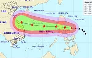 Bão số 13 ảnh hưởng trực tiếp đến miền Trung từ ngày 14 -15/11