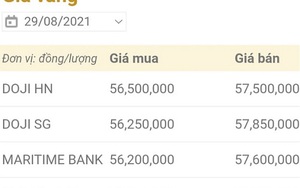 Giá vàng hôm nay 29/8 diễn biến mới nhất thị trường