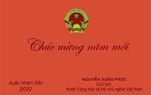 Thiếp chúc mừng năm mới 2022 của Chủ tịch nước Nguyễn Xuân Phúc