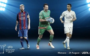 Messi hay Ronaldo sẽ lập hat-trick Cầu thủ hay nhất năm của UEFA?