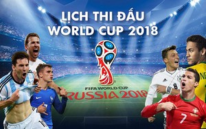 Lịch thi đấu, truyền hình trực tiếp World Cup 2018
