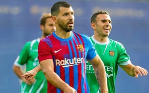 Barcelona: Aguero ghi bàn trong trận giao hữu, có thể ra mắt cuối tuần này