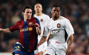 Evra chúc mừng Messi giành Quả bóng Vàng