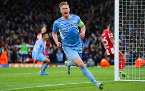 Man City 1-0 Atletico Madrid: De Bruyne giúp Man City chiếm lợi thế