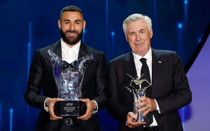 Benzenma và Ancelotti được vinh danh xuất sắc nhất mùa giải 2021/22