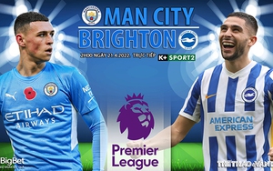 Soi kèo nhà cái Man City vs Brighton. Nhận định, dự đoán bóng đá Anh (2h00, 21/4)