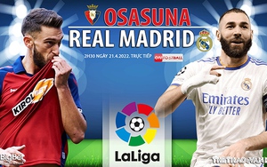Soi kèo nhà cái Osasuna vs Real Madrid. ON Football trực tiếp bóng đá La Liga (02h30, 22/4)