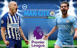 Soi kèo nhà cái Brighton vs Man City. Nhận định, dự đoán bóng đá Ngoại hạng Anh (23h30, 23/10)