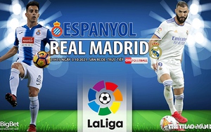 Soi kèo nhà cái Espanyol vs Real Madrid. Nhận định, dự đoán bóng đá La Liga (21h45, 3/10)
