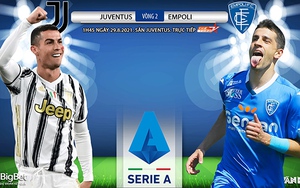 Soi kèo nhà cái Juventus vs Empoli và nhận định bóng đá Serie A (1h45, 29/8)