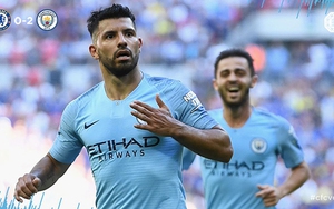 Video clip bàn thắng Man City 2-0 Chelsea: Aguero toả sáng, Man City giành Siêu cúp Anh