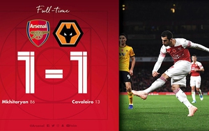 Video clip Arsenal 1-1 Wolves: Mkhitaryan giải cứu 'Pháo thủ'