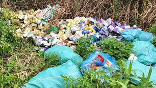 Thành phố Hồ Chí Minh: Giám định hơn 4.200 hộp thực phẩm chức năng đổ trộm ven đường