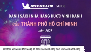 Danh sách nhà hàng của Thành phố Hồ Chí Minh được Cẩm nang ẩm thực Michelin vinh danh