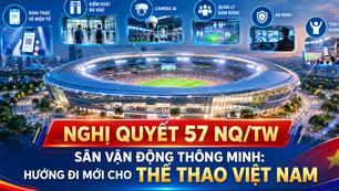 Nghị quyết 57-NQ/TW: Sân vận động thông minh là hướng đi mới cho thể thao Việt Nam