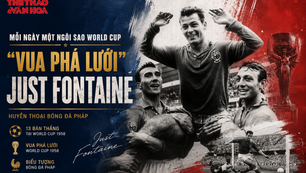 Mỗi ngày một ngôi sao World Cup: "Vua phá lưới" Just Fontaine