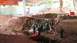 Phát hiện thêm rãnh mộ tập thể liệt sĩ tại công viên Lê Thị Riêng