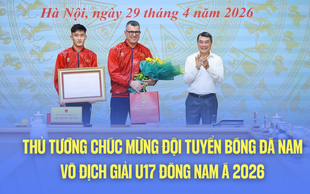Thủ tướng chúc mừng đội tuyển bóng đá nam vô địch giải U17 Đông Nam Á 2026