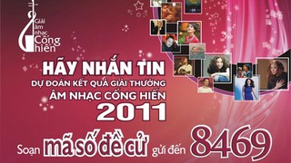 Nhắn tin dự đoán Giải Âm nhạc Cống hiến 2011: Danh sách trúng thưởng "Tuần 1"