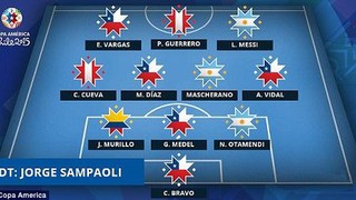Mục tiêu của Man United lọt vào đội hình tiêu biểu Copa America 2015