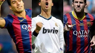 Messi, Suarez và Ronaldo tranh giải Cầu thủ xuất sắc nhất mùa 2014-15 của UEFA