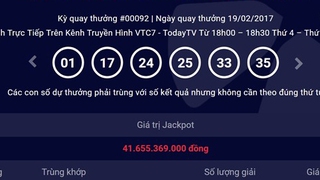 Kết quả xổ số Vietlott: Thêm người trúng giải độc đắc Jackpot 41 tỷ đồng