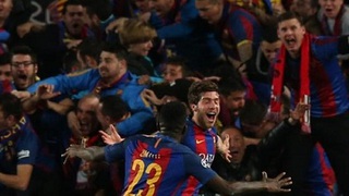 Cổ động viên Barca gây ra ĐỘNG ĐẤT vì ăn mừng bàn thắng của Sergi Roberto