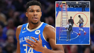 Toàn cảnh vụ xô xát khiến Giannis Antetokounmpo xô đổ chiếc thang ở Philadelphia 76ers