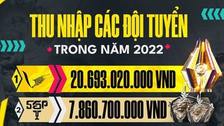 Thu nhập 'giật mình' của các đội tuyển Liên Quân Việt trong năm 2022