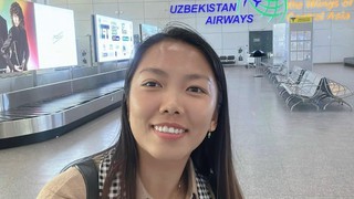 Huỳnh Như có mặt tại Uzbekistan hội quân cùng ĐT nữ Việt Nam, lại gây sốt với thời trang miền Tây