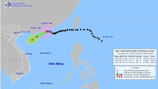 Bão số 4 di chuyển chậm và sẽ suy yếu thành áp thấp nhiệt đới