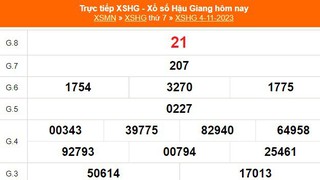 XSHG 11/11, kết quả xổ số Hậu Giang hôm nay 11/11/2023, trực tiếp XSHG ngày 11 tháng 11