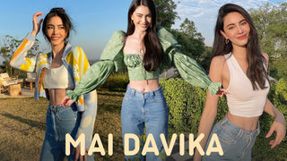 "Ma nữ Thái Lan" Mai Davika có chiêu diện quần jeans ống rộng đẹp mê người