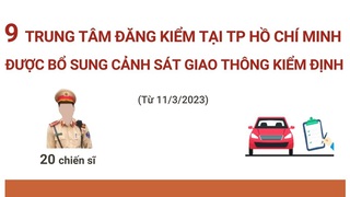 9 trung tâm đăng kiểm tại TP HCM được bổ sung cảnh sát giao thông kiểm định