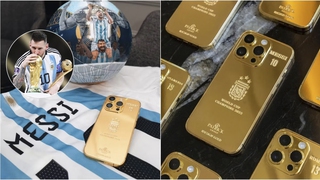 Messi chi 5 tỷ đồng mua 35 chiếc iPhone mạ vàng 24K tặng toàn đội Argentina