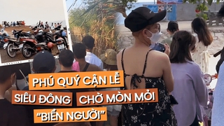 Phú Quý đang quá tải ngày cận lễ 30/4: xếp hàng ra chờ ra biển, một người chụp cả tá người nhìn