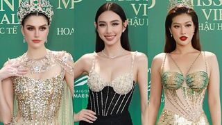 Màn đọ sắc gây "bùng nổ" hôm nay: Đương kim Miss Grand International và Thùy Tiên "chặt chém", Thiên Ân lộ khuyết điểm trên thảm đỏ