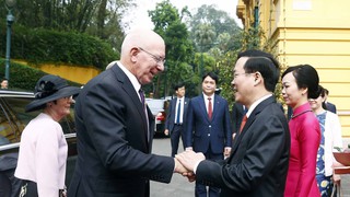Chủ tịch nước Võ Văn Thưởng chủ trì lễ đón Toàn quyền Australia David Hurley
