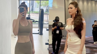 Hoa hậu Thiên Ân zoom cận vóc dáng 'căng đét' hậu bị chê 'body trồi sụt, catwalk nặng nề'