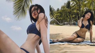 Doãn Hải My khoe ảnh bikini đẹp khó cưỡng với góc nghiêng thần thánh, Văn Hậu lập tức phản ứng  