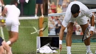 Djokovic đập vợt đầy tức tối khi thua Alcaraz, fan ngay lập tức so sánh với Federer và Nadal