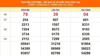 XSMN 10/1, kết quả xổ số miền nam hôm nay 10/1/2024, XSMN ngày 10 tháng 1